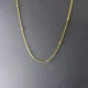 Gold plated beaded chain for women 17 inch ball design lightweight imitation jewellery India